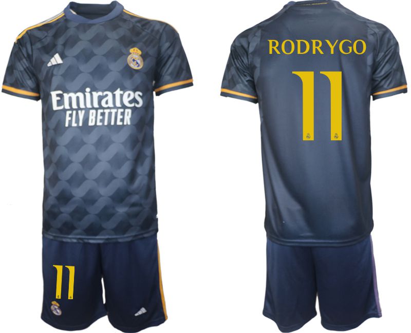 Men 2023-2024 Club Real Madrid away blue #11 Soccer Jersey